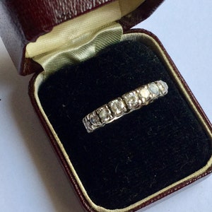 Antiques Silver CZ Zirconia Infinity Band Ring