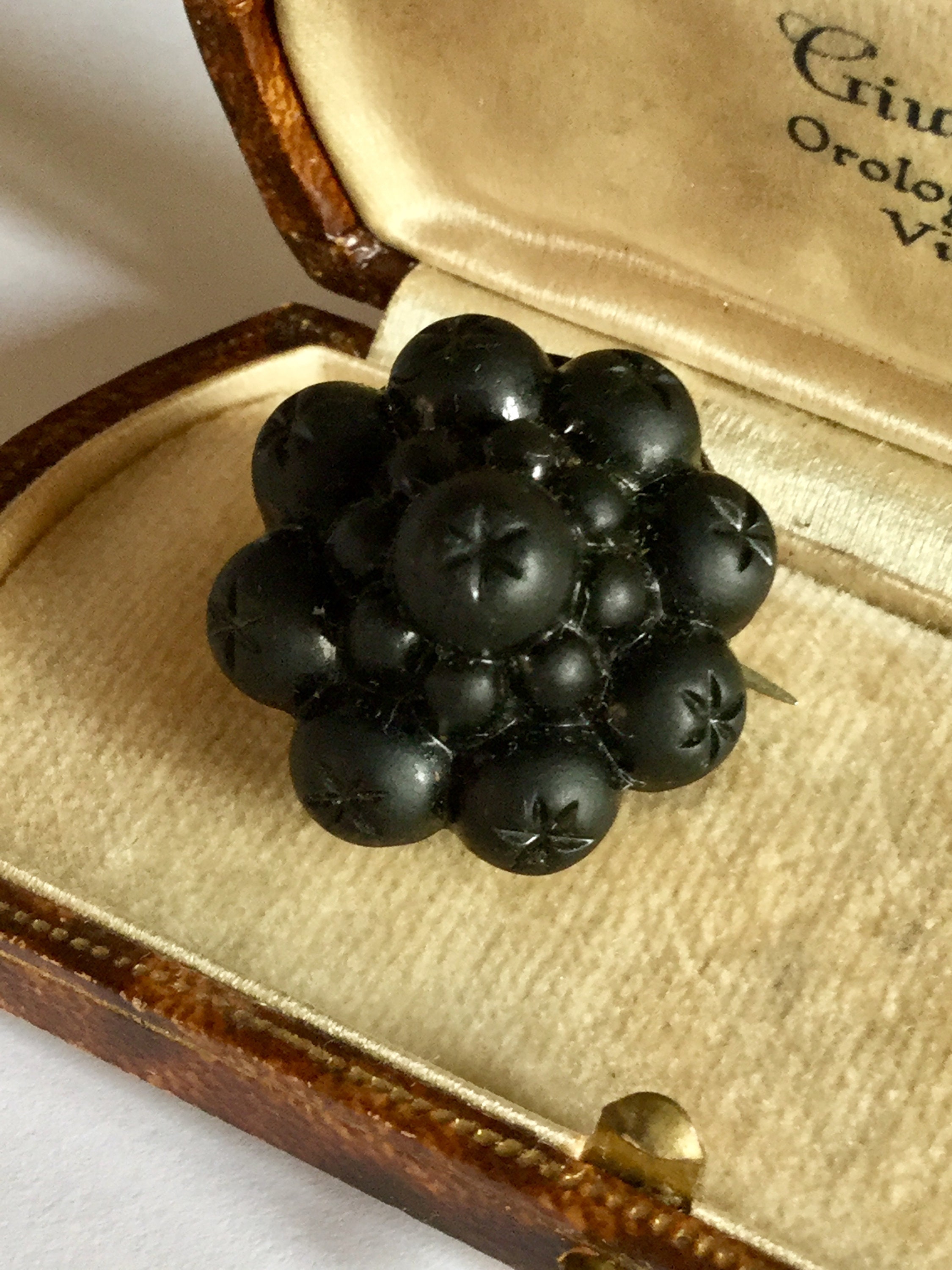 アンティーク ビクトリア朝 喪黒 ジェット シルバー ブローチ - Etsy 日本