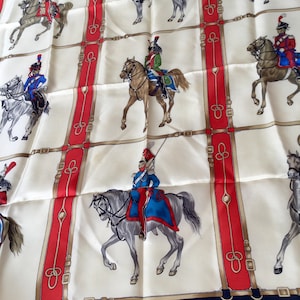 Vintage Auth Brandname Guerin PARIS Military Silk Scarf