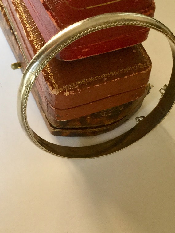 Antiques Edwardian Silver Bangle Bracelet - image 8