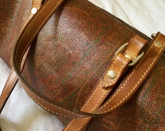 Vintage Auth Brandname Etro Paisley Papillon Hand Bag 