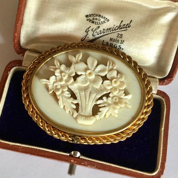 Antiques Napoleon III Large Carved Cameo Brooch