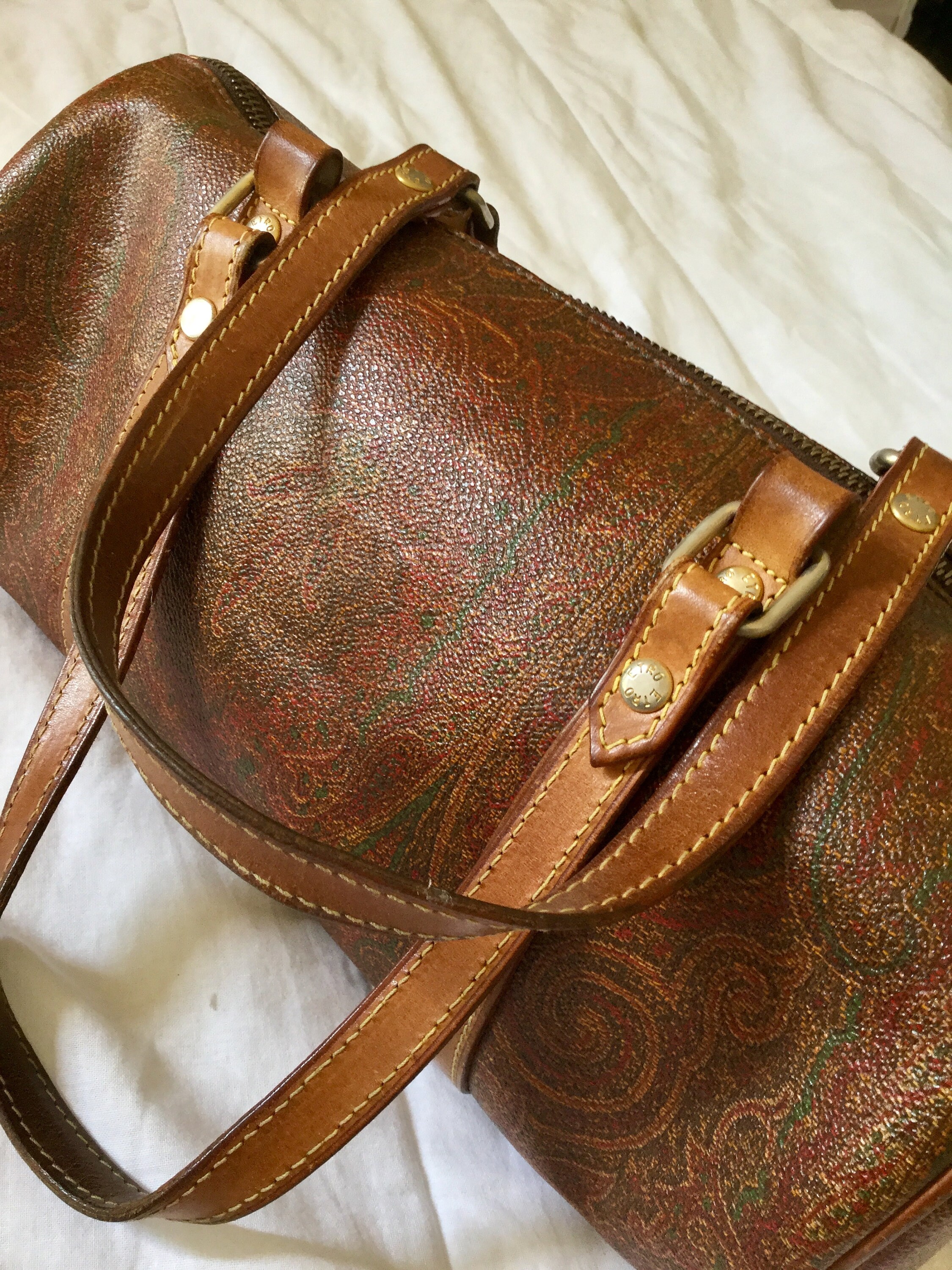 Buy ETRO / Etro ◇Mini Boston bag/Tube bag/Paisley pattern/Brown/With box  Women's fashion [Bag/Back/BAG/bag/bag] [Used] from Japan - Buy authentic  Plus exclusive items from Japan