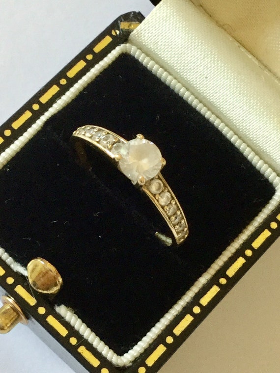 Antiques Edwardian Style 375 9CT 9K Gold Solitaire