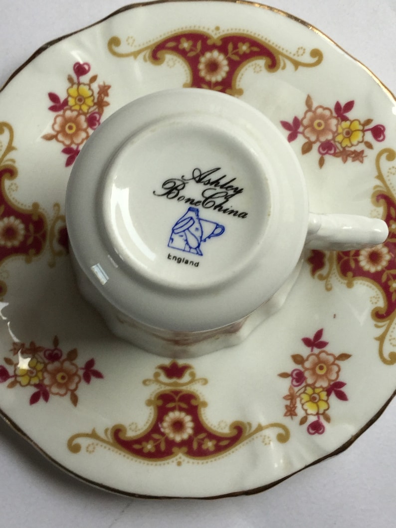 Antiques Victorian Style Ashley Bone China Coffee Cup image 8