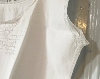 Antique Victorian White Cotton Petticoat 1800 Textiles