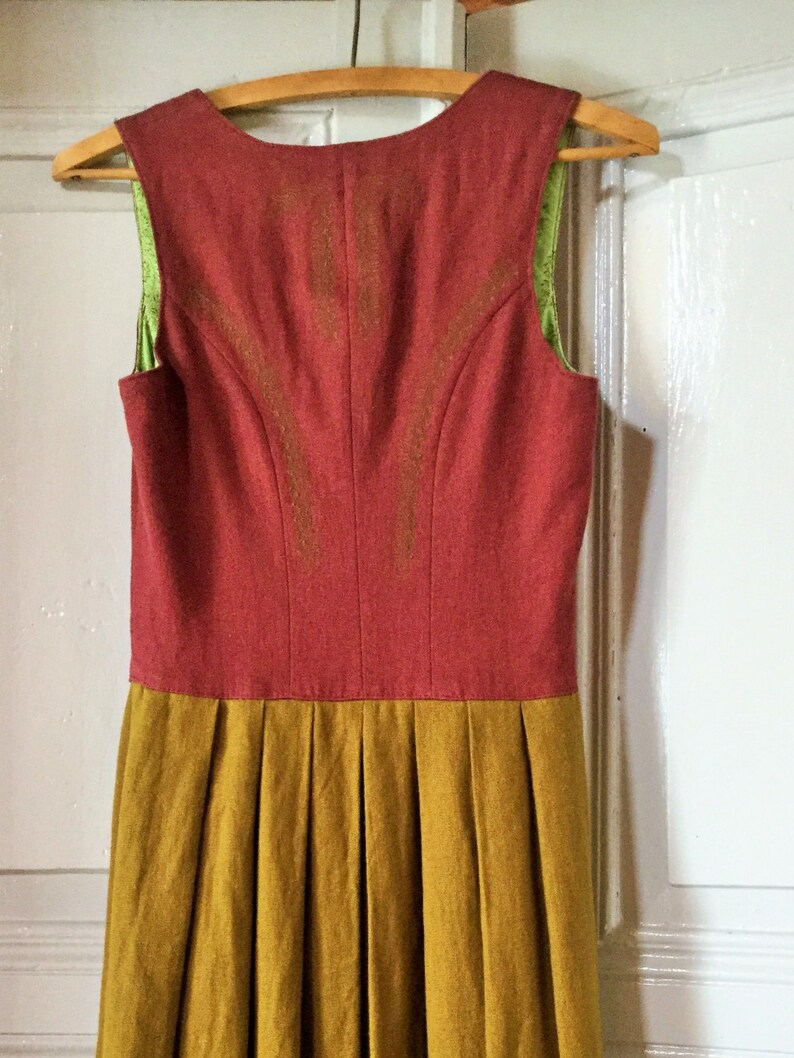 Tyrolean dress vintage dress female linen dressdress Etsy