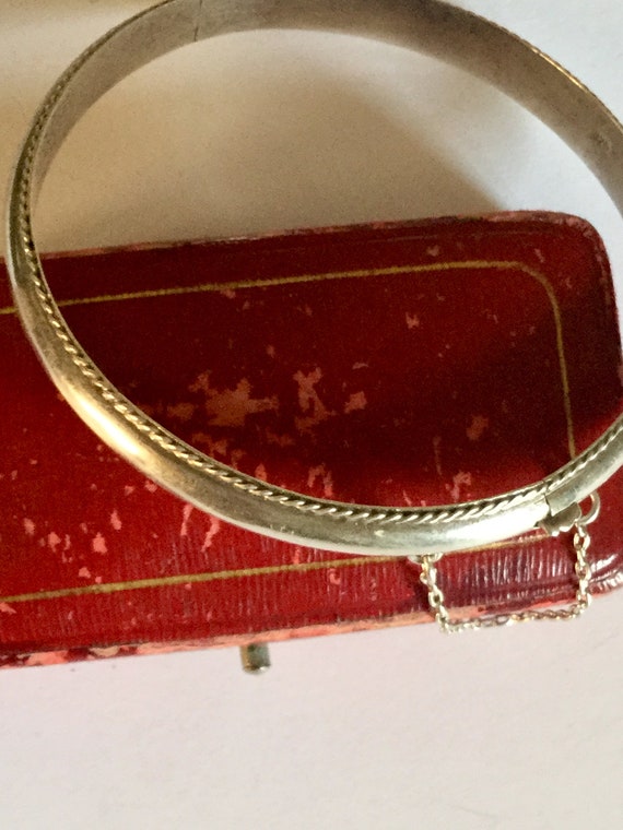 Antiques Edwardian Silver Bangle Bracelet - image 3