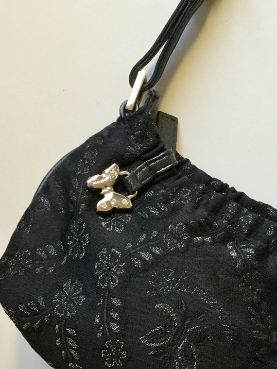 Vintage Brandname Blumarine Black Silk Handbag