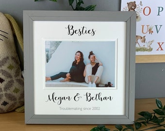 Personalised best friends or besties photo frame, best friend gift, custom picture frame. Personalised picture frame