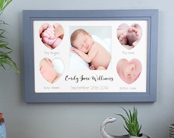 Personalized Baby Photo Frame, Newborn Gift