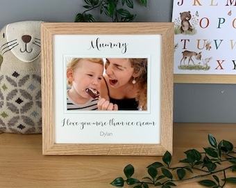 Personalised Mummy photo frame, Mother’s Day gift, love you to the moon, I love you more than…, mummy, mommy, mammy or any wording 6x4 photo