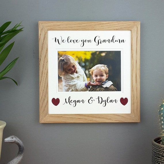 Personalised picture frame for grandma we love you grandma or Etsy