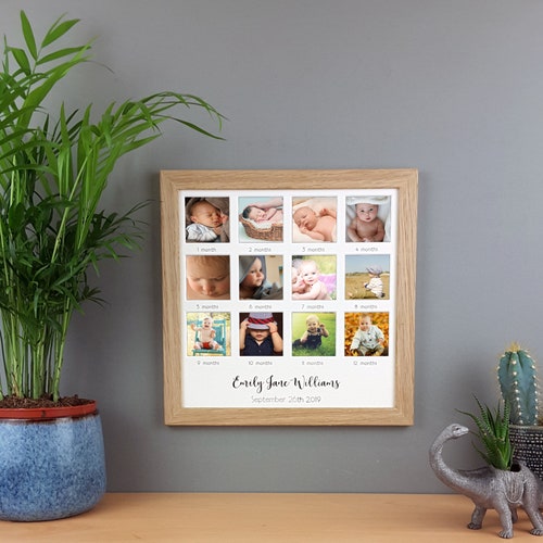 Personalised Baby First Year Multi Photo Frame Christening Etsy UK