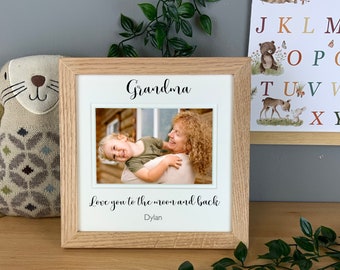 Personalised Granny photo frame, Mother’s Day gift, love you to the moon, I love you more than. grandma, nana, nanny or any wording 6x4