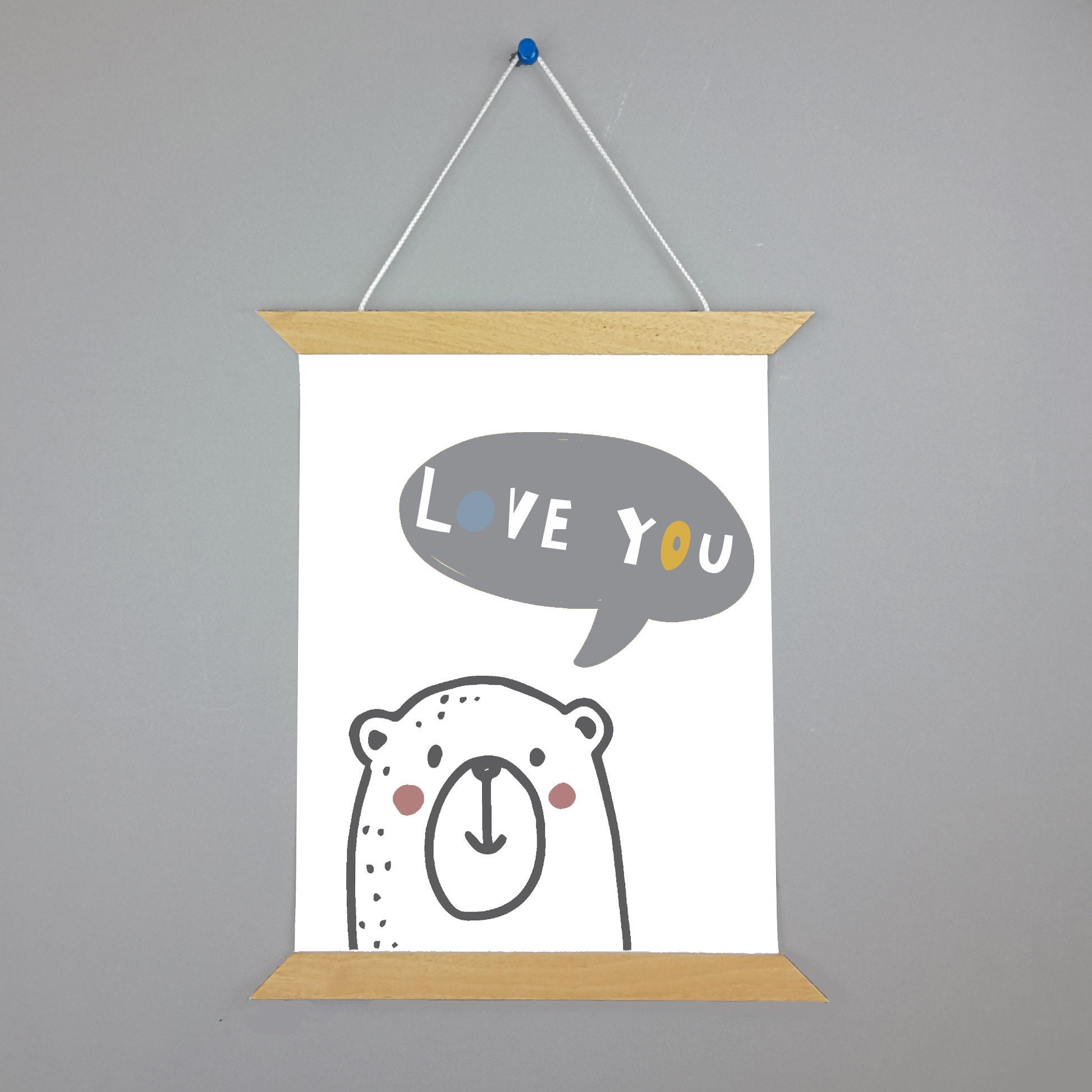 Nursery banner Nursery canvas Print Grey nursery Decor Etsy