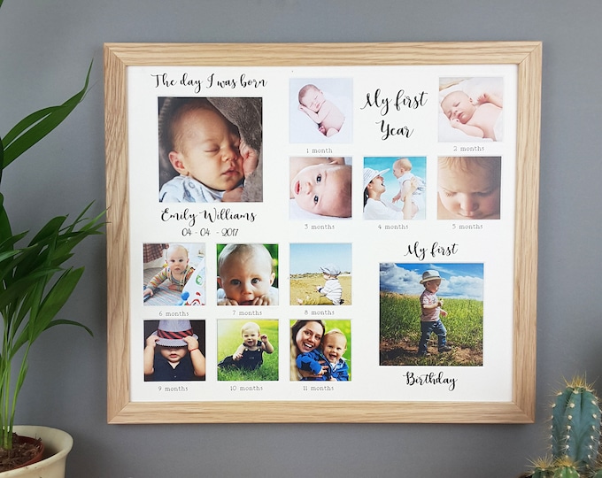 Babies 12 Month Photo Frame...my First Year Etsy
