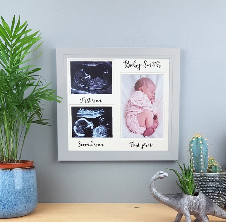 Baby Scan Frame, Multi Scan, Personalised Baby Gift, Baby Shower Gift ...
