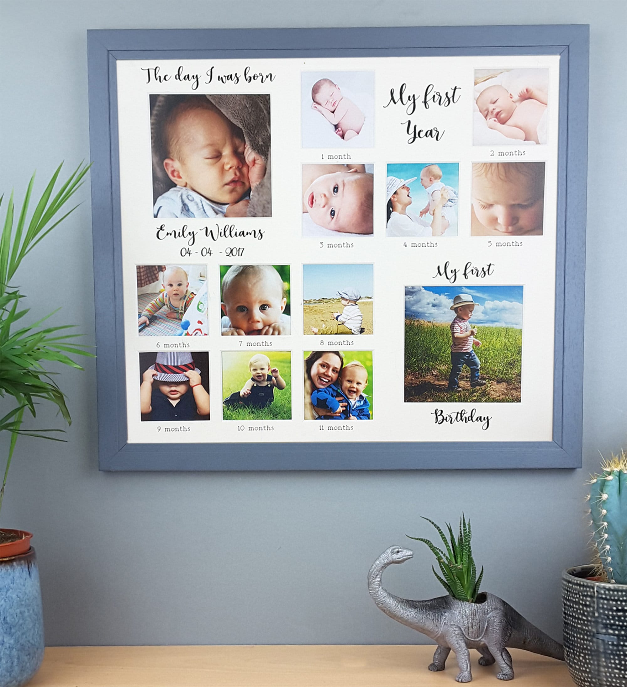 Cadre photo de bébé pour la première année, cadres Keepplex, photo de  bureau multi-photo, 15.8 , 12 mois, 2 pièces - AliExpress