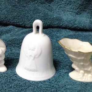 White Porcelain Knick Knack Set of Three