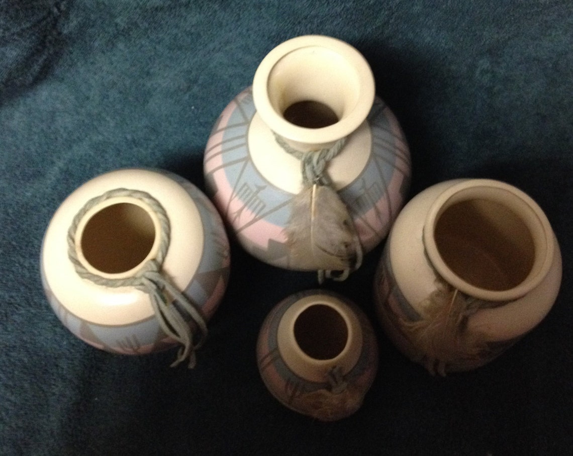 Native American Pottery Hand Painted in Tucson Arizona Etsy