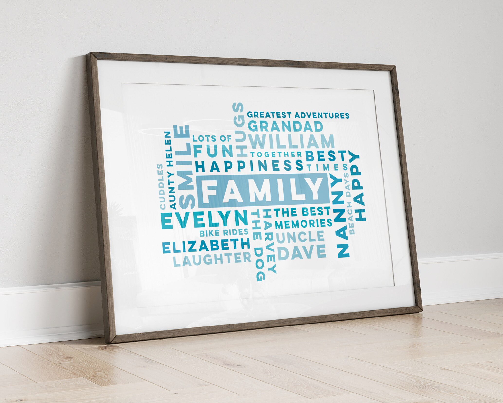 Personalised Family Word Art Print | Custom Keepsake Gift - Etsy