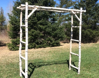 White Birch Wedding Arch