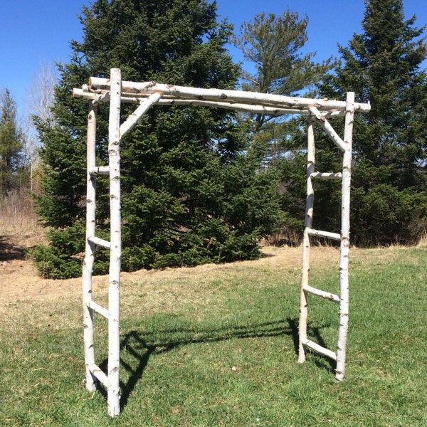 White Birch Wedding Arch