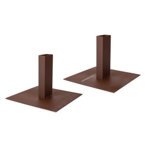 Two Square Tan Stands