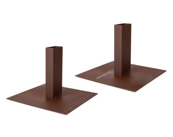 Two Square Tan Stands