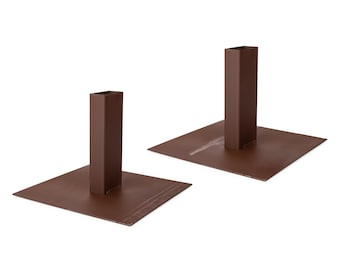 Two Square Tan Stands