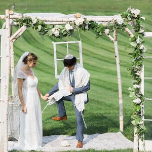 White Birch Wedding Chuppah image 2