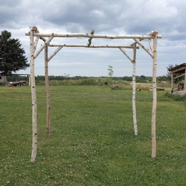 White Birch Wedding Chuppah