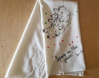 Tea Towel - Tardigrades in Space