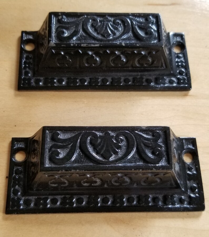 Victorian Eastlake Drawer Pulls Set of Two Etsy