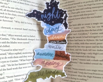 Waterproof Prythian Bookmark, ACOTAR Bookmark, Gift for ACOTAR Readers, Book Fans, Booktok Bookmark