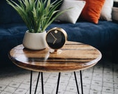 Authentic Kentucky Bourbon Barrel Head Side Accent Table