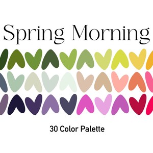Spring Morning Color Palette, Color Palette for Procreate, Procreate Palette for iPad, Digital Color, Instant Download, Color Swatch