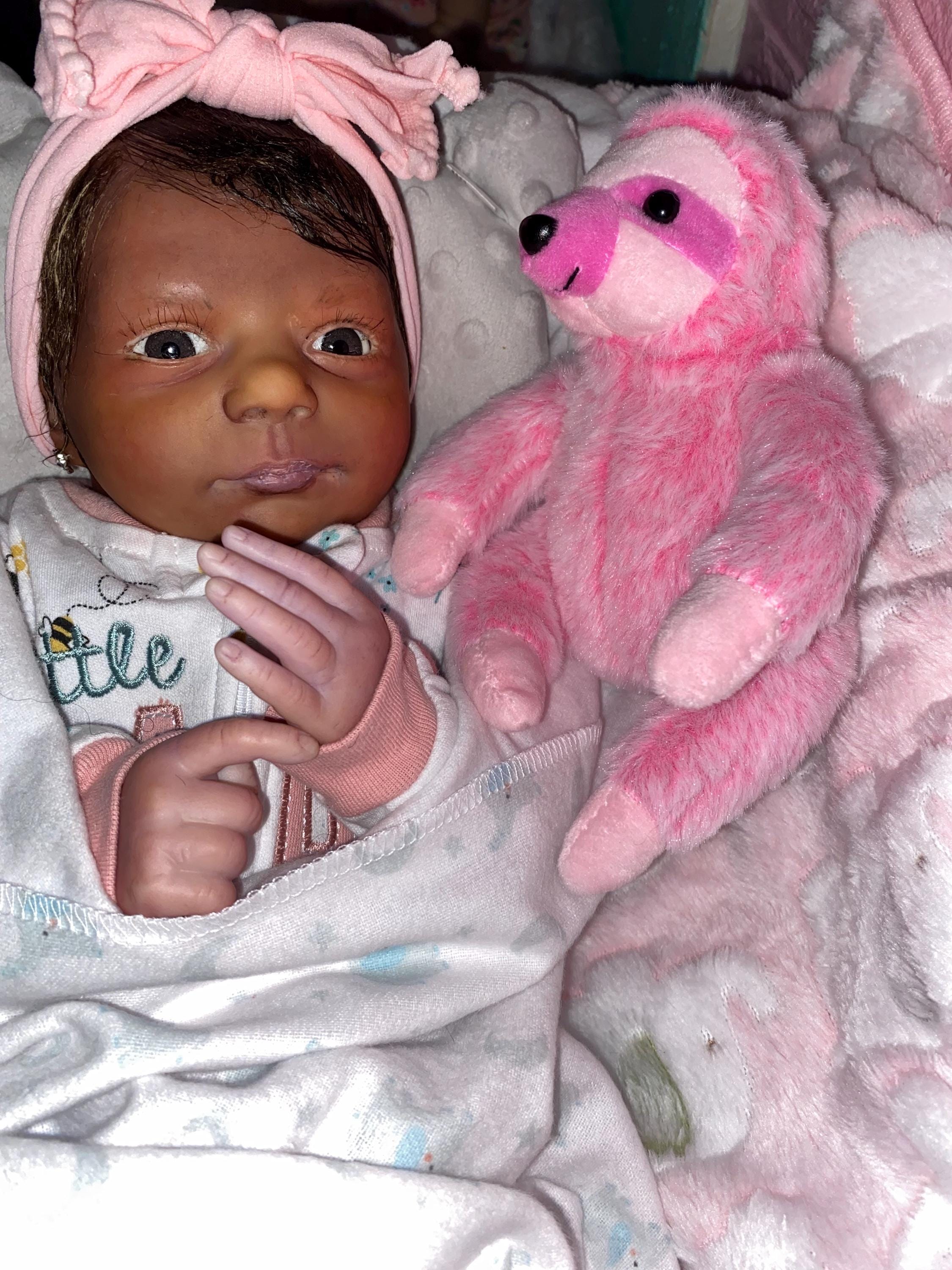 Realborn Madison Reborn Baby Doll: Ethnic Newborn, Rooted Mohair