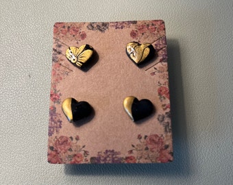 Handmade Clay and Resin Earrings Stud Valentine Gift Mother's Day Birthday