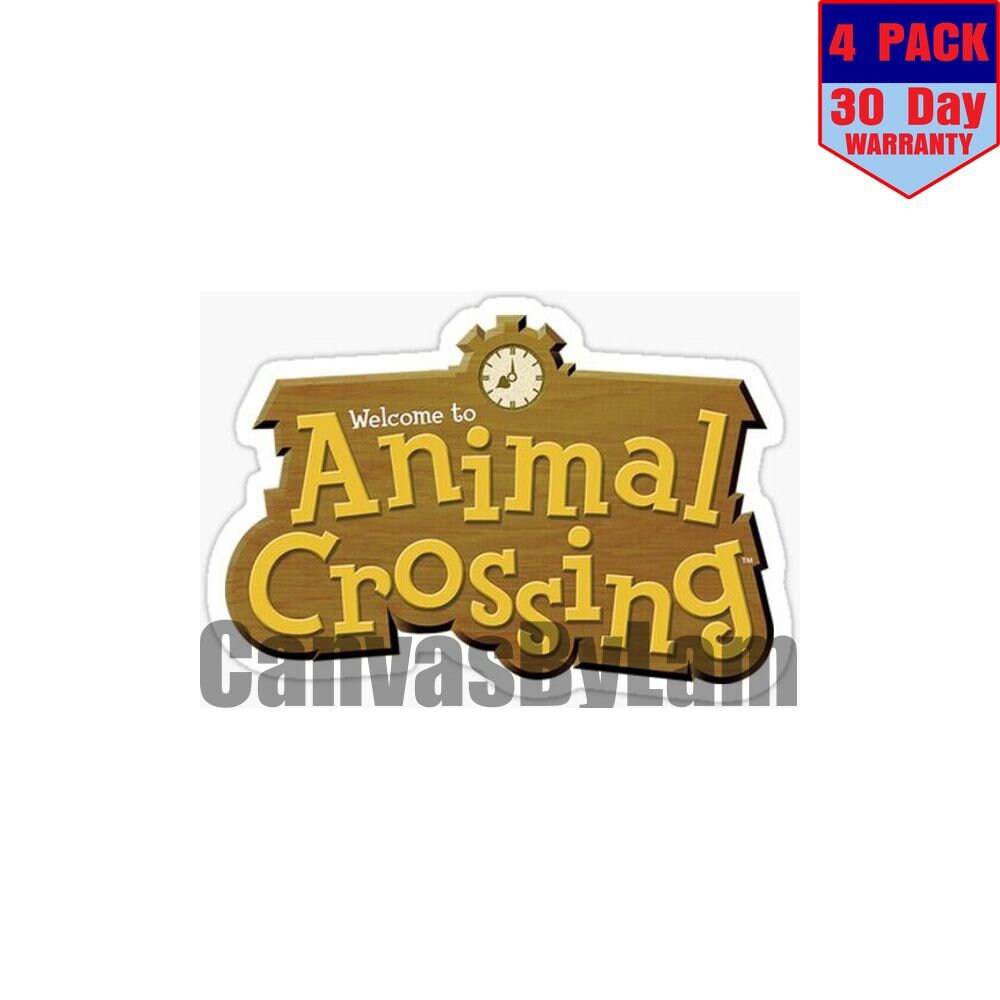 Animal Crossing Logo 4 pack 4x4 Inch Sticker Decal | Etsy