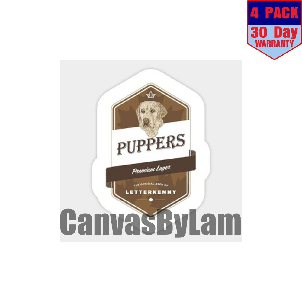 Puppers Beer 4 pack 4x4 Inch Sticker Decal Etsy