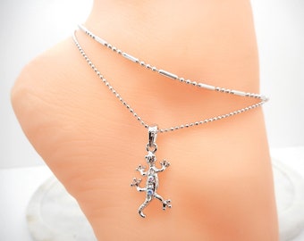 Crystal Lizard Gecko Anklet Ankle Bracelet