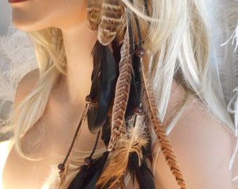 Boho Full Feather Hair Extension 20" Hair Clip