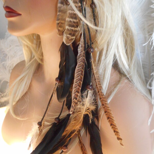 Boho Full Feather Hair Extension 20" Hair Clip