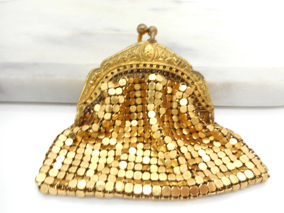 Vintage Metal Mesh Coin Purse Holder Collector's Etsy