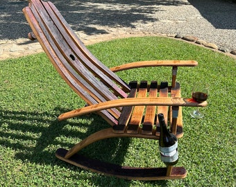 Reclining! Wine Barrel Rocker