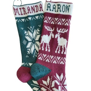 Personalisierter Weihnachtsstrumpf 24-Zoll, benutzerdefinierte Weihnachtsstrumpf, gestrickter Weihnachtsstrumpf, hausgemacht, viktorianischer Stil