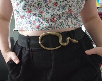 Elastic Witchy Snake Buckle Belt