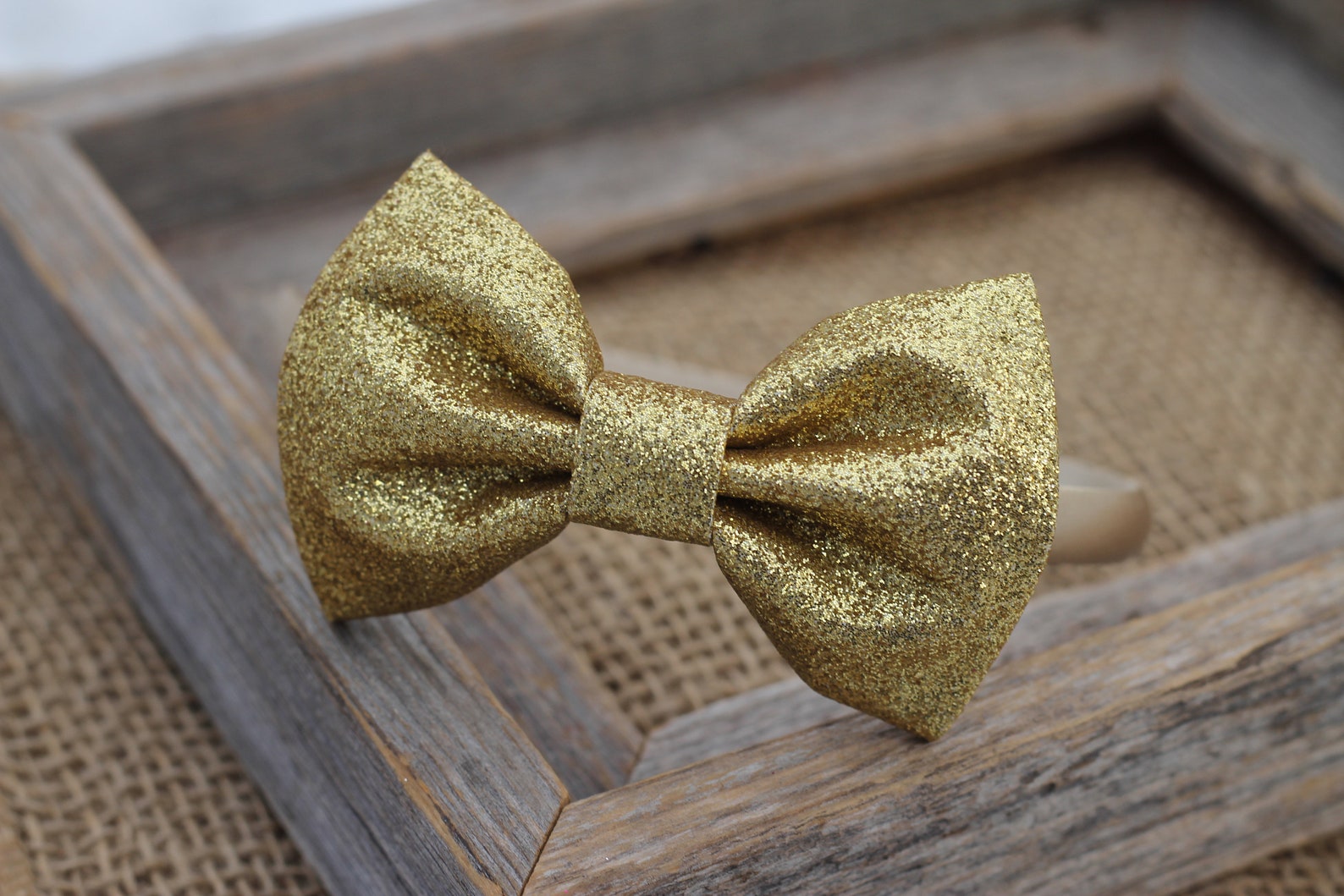 Gold hard headband gold glitter bow headband plastic headband Etsy